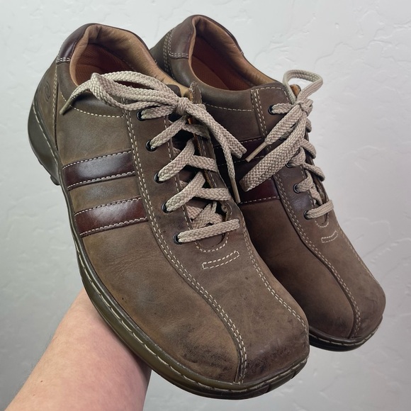 Skechers 4400 Vintage 90’s Y2K Brown Leather Lace-Up Driver Shoes Men\'s Size 8 main image 13